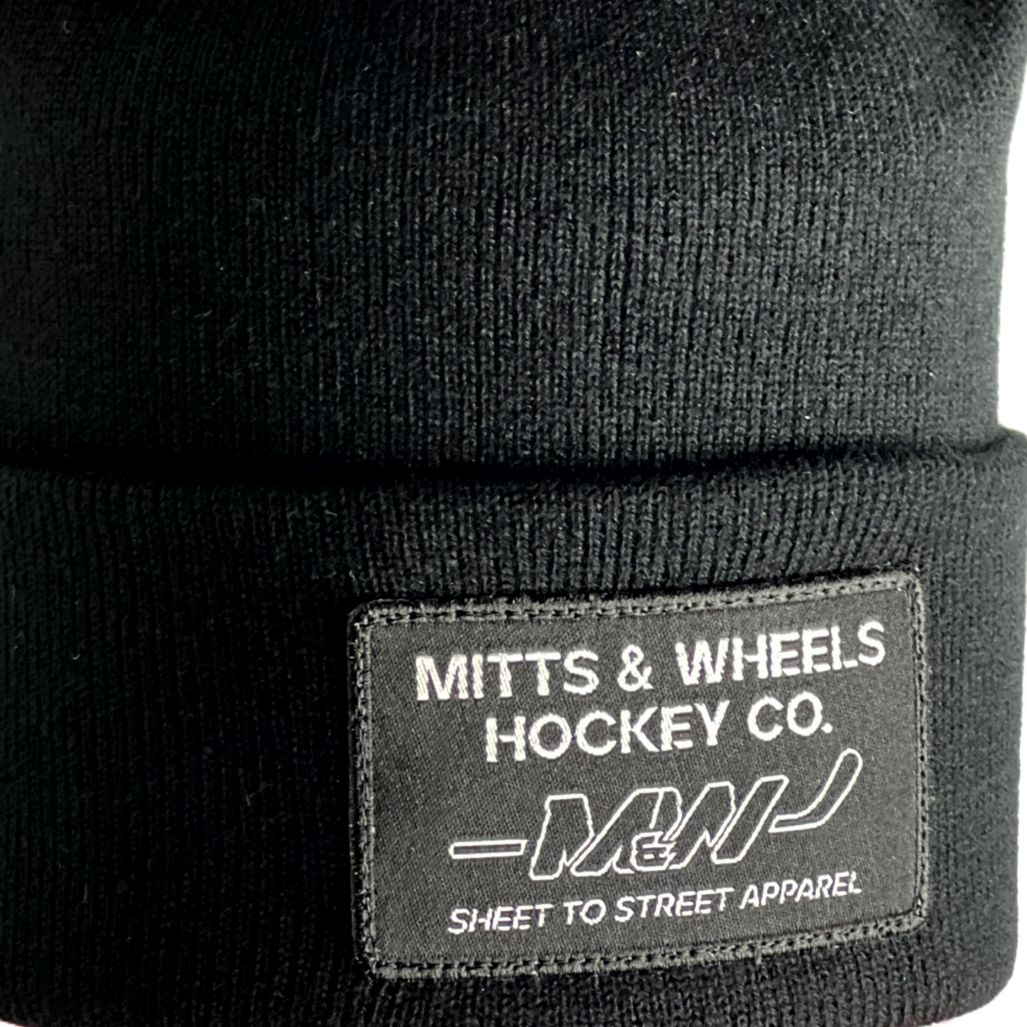 Bonnet d'hiver unisexe noir Gelante de Mitts &amp; Wheels Hockey Co.